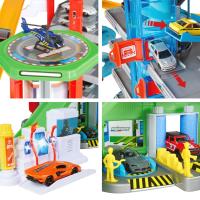 Garáž Super City + 6 autíček a vlak